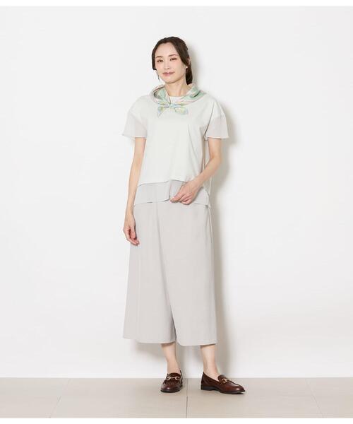 NEWYORKER(ニューヨーカー)の「袖切替えカットソープルオーバー レディース 遮熱(Tシャツ/カットソー・レディース・ラベンダー/ライトグレー・LARGE/MEDIUM)」の11枚目の写真