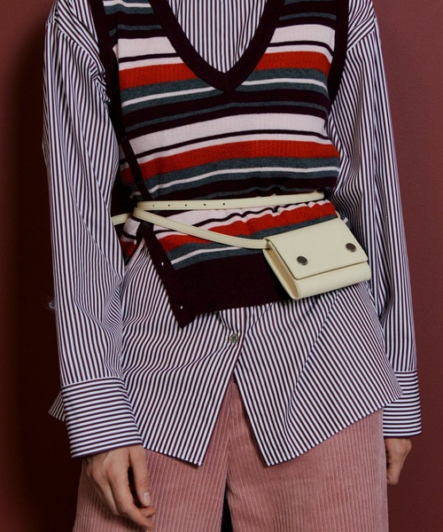MAISON SPECIAL（メゾンスペシャル）の「【2026Autumn PRE-ORDER】Multi-Way Pouch Double Belt/マルチウェイポーチダブルベルト（ベルト・レディース・ブラック/レッド/カーキ/アイボリー・FREE）」の2枚目の写真