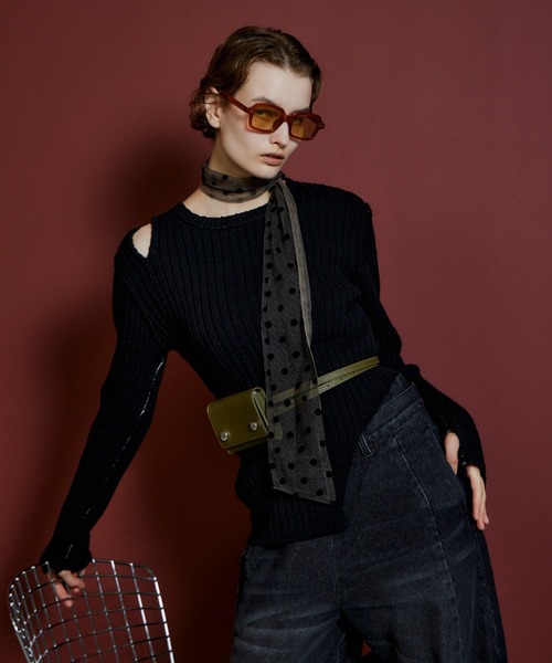 MAISON SPECIAL（メゾンスペシャル）の「【2026Autumn PRE-ORDER】Multi-Way Pouch Double Belt/マルチウェイポーチダブルベルト（ベルト・レディース・ブラック/レッド/カーキ/アイボリー・FREE）」の8枚目の写真