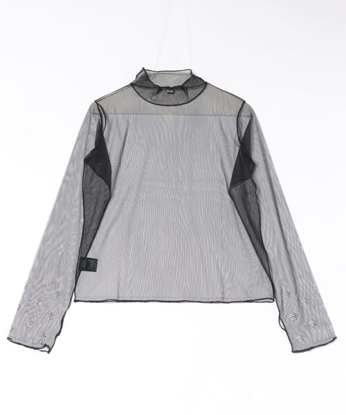 RNA（アールエヌエー）の「M2746 ミニスタッズメッシュロンT（Tシャツ/カットソー・レディース・ホワイト/ブラック/ピンク・MEDIUM）」の15枚目の写真