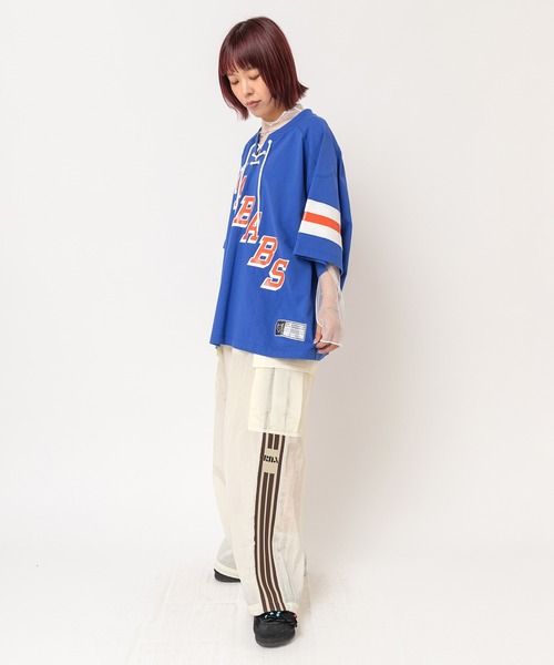 RNA（アールエヌエー）の「M2746 ミニスタッズメッシュロンT（Tシャツ/カットソー・レディース・ホワイト/ブラック/ピンク・MEDIUM）」の9枚目の写真