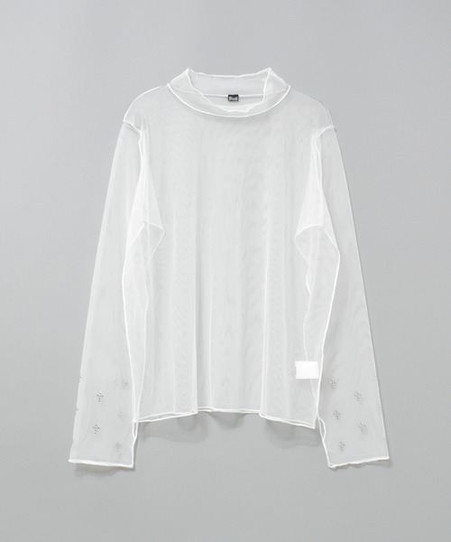 RNA（アールエヌエー）の「M2746 ミニスタッズメッシュロンT（Tシャツ/カットソー・レディース・ホワイト/ブラック/ピンク・MEDIUM）」の10枚目の写真