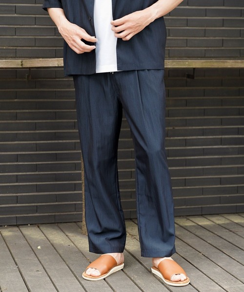 BAYFLOW（ベイフロー）の「【接触冷感】クールヘザーブラッシュパンツ［セットアップ可］（その他パンツ・メンズ・ブラウン系その他/ネイビー・MEDIUM/LARGE）」の8枚目の写真