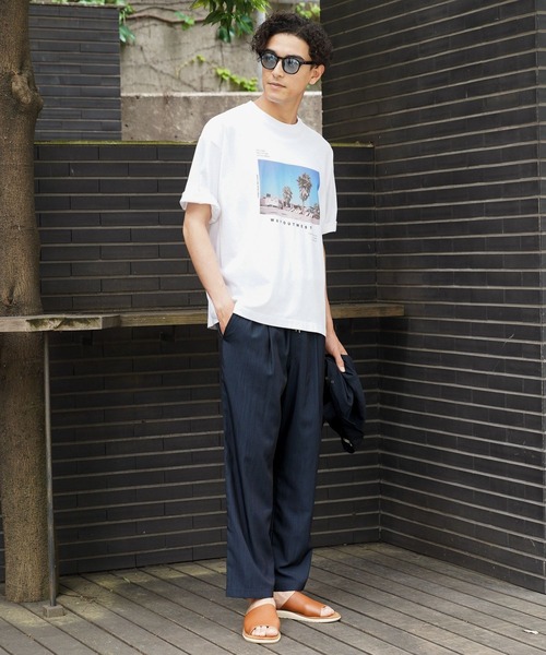 BAYFLOW（ベイフロー）の「【接触冷感】クールヘザーブラッシュパンツ［セットアップ可］（その他パンツ・メンズ・ブラウン系その他/ネイビー・MEDIUM/LARGE）」の5枚目の写真