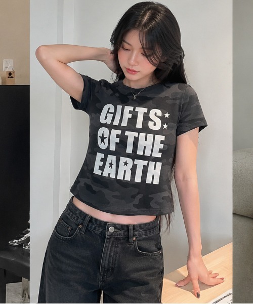 GORGE(ゴージ)の「《テレコ・存在感ロゴ》アソートTシャツ/カジュアル×ストリート/春夏/全3色(Tシャツ/カットソー・レディース・カーキ/オフホワイト/グレー・F)」の6枚目の写真