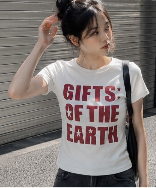 GORGE(ゴージ)の「《テレコ・存在感ロゴ》アソートTシャツ/カジュアル×ストリート/春夏/全3色(Tシャツ/カットソー・レディース・カーキ/オフホワイト/グレー・F)」の14枚目の写真