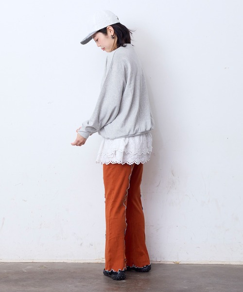 MARKEY'S(マーキーズ)の「【別注】YUKI HORIMOTO funnyスウェット/おとな(スウェット・レディース・パープル/ホワイト系その他/チャコール・160cm)」の5枚目の写真