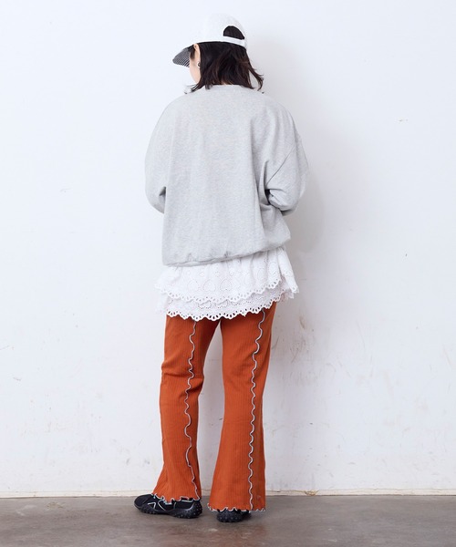 MARKEY'S(マーキーズ)の「【別注】YUKI HORIMOTO funnyスウェット/おとな(スウェット・レディース・パープル/ホワイト系その他/チャコール・160cm)」の7枚目の写真