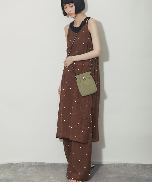 ANOTHER S（アナザーエス）の「ドット花柄刺繍パンツ（その他パンツ・レディース・アイボリー系1/ブラウン系1/ブラック系1/ブラック系2/ブラウン系2/アイボリー系2・M）」の16枚目の写真