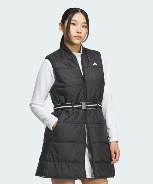 adidas(アディダス)の「WIND. RDY中わた入りベストロング丈【adidas Golf/アディダスゴルフ】(ブルゾン・レディース・ブラック・SMALL/X-LARGE/MEDIUM/LARGE/XX-LARGE)」の5枚目の写真