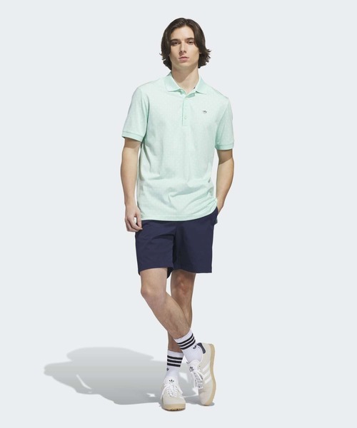 adidas(アディダス)の「オリジナルス オールオーバー トレフォイル ポロ【adidas Golf/アディダスゴルフ】(ポロシャツ・メンズ・グリーン・X-LARGE/MEDIUM/SMALL/XX-LARGE/3XL/LARGE)」の5枚目の写真