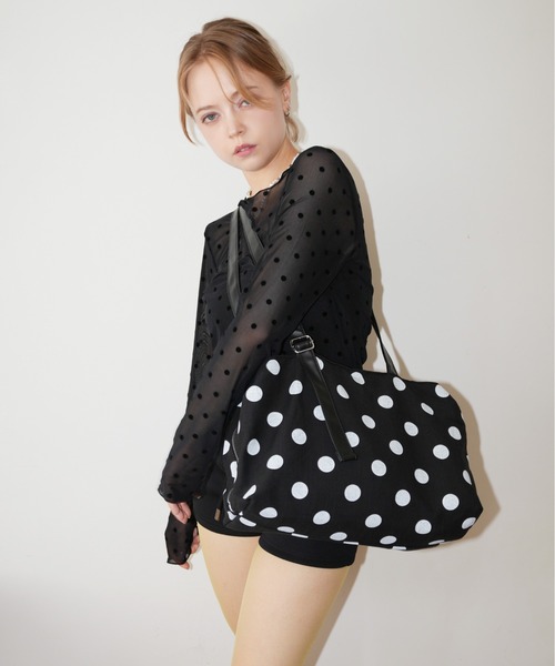 IMARI(イマリ)の「【 IMARI / イマリ 】 ロングハンドル ドット バッグ #(ハンドバッグ・レディース・ブラック/ブルー/アイボリー・FREE)」の4枚目の写真