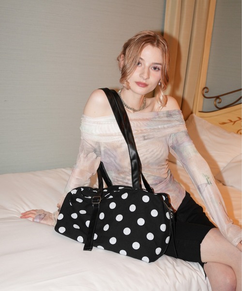 IMARI(イマリ)の「【 IMARI / イマリ 】 ロングハンドル ドット バッグ #(ハンドバッグ・レディース・ブラック/ブルー/アイボリー・FREE)」の6枚目の写真