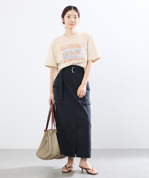 IENA(イエナ)の「LOGOプリント PHOTO Tシャツ(Tシャツ/カットソー・レディース・ネイビー/イエロー/オレンジ・FREE)」の5枚目の写真