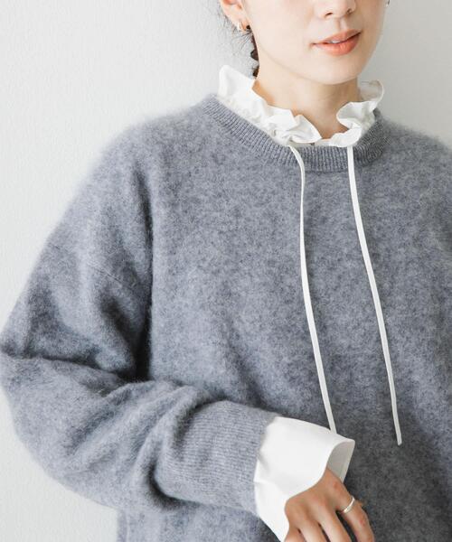 URBAN RESEARCH(アーバンリサーチ)の「フリルギャザーブラウス(シャツ/ブラウス・レディース・ブルー系その他/オフホワイト/グリーン系その他・FREE)」の9枚目の写真