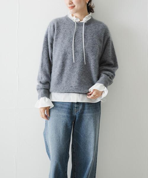 URBAN RESEARCH(アーバンリサーチ)の「フリルギャザーブラウス(シャツ/ブラウス・レディース・ブルー系その他/オフホワイト/グリーン系その他・FREE)」の10枚目の写真