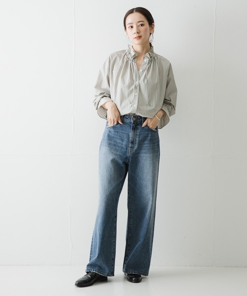 URBAN RESEARCH(アーバンリサーチ)の「フリルギャザーブラウス(シャツ/ブラウス・レディース・ブルー系その他/オフホワイト/グリーン系その他・FREE)」の9枚目の写真