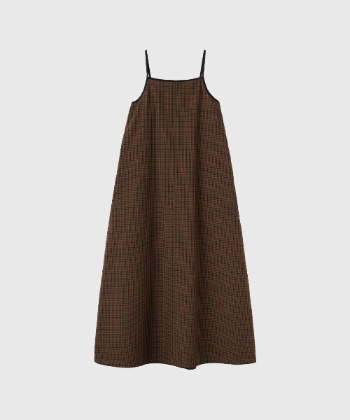 GENERAL IDEA(ジェネラルアイデア)の「【GENERAL IDEA】チェック柄ロングワンピース / CHECKED LONG DRESS(ワンピース・レディース・スカイブルー/ダークブラウン/グリーン・L/M/S)」の14枚目の写真