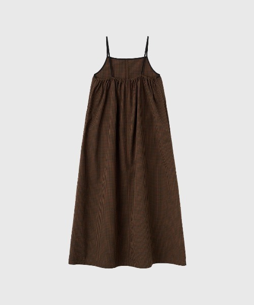 GENERAL IDEA(ジェネラルアイデア)の「【GENERAL IDEA】チェック柄ロングワンピース / CHECKED LONG DRESS(ワンピース・レディース・スカイブルー/ダークブラウン/グリーン・L/M/S)」の15枚目の写真
