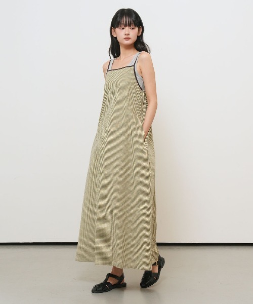 GENERAL IDEA(ジェネラルアイデア)の「【GENERAL IDEA】チェック柄ロングワンピース / CHECKED LONG DRESS(ワンピース・レディース・スカイブルー/ダークブラウン/グリーン・L/M/S)」の17枚目の写真