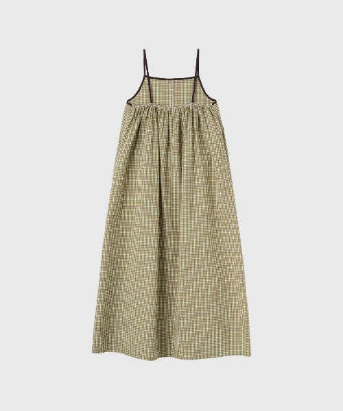 GENERAL IDEA(ジェネラルアイデア)の「【GENERAL IDEA】チェック柄ロングワンピース / CHECKED LONG DRESS(ワンピース・レディース・スカイブルー/ダークブラウン/グリーン・L/M/S)」の10枚目の写真