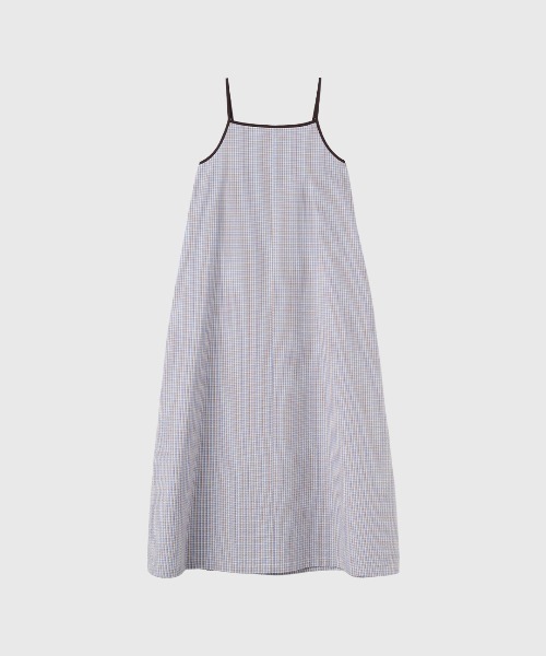 GENERAL IDEA(ジェネラルアイデア)の「【GENERAL IDEA】チェック柄ロングワンピース / CHECKED LONG DRESS(ワンピース・レディース・スカイブルー/ダークブラウン/グリーン・L/M/S)」の6枚目の写真