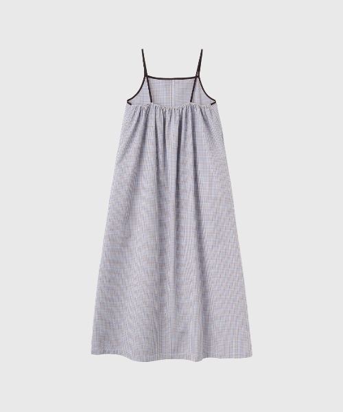 GENERAL IDEA(ジェネラルアイデア)の「【GENERAL IDEA】チェック柄ロングワンピース / CHECKED LONG DRESS(ワンピース・レディース・スカイブルー/ダークブラウン/グリーン・L/M/S)」の7枚目の写真