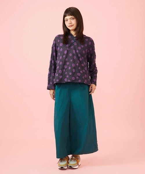 Jocomomola（ホコモモラ）の「ツイルワイドパンツ（その他パンツ・レディース・ベージュ/ブルー・40）」の3枚目の写真