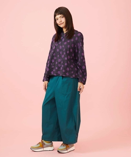 Jocomomola（ホコモモラ）の「ツイルワイドパンツ（その他パンツ・レディース・ベージュ/ブルー・40）」の4枚目の写真