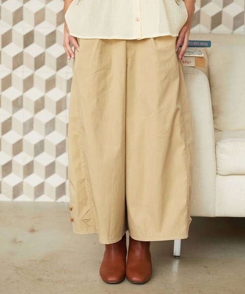 Jocomomola（ホコモモラ）の「ツイルワイドパンツ（その他パンツ・レディース・ベージュ/ブルー・40）」の22枚目の写真