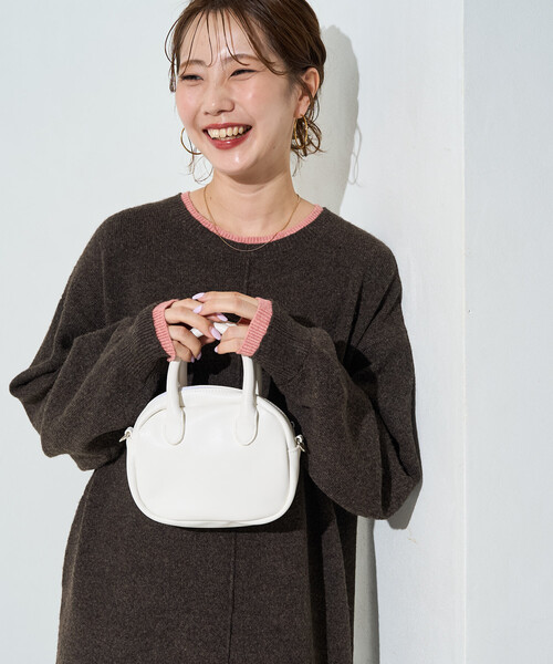 FREAK'S STORE（フリークスストア）の「限定展開　配色 レイヤード ニット ワンピース（ワンピース・レディース・ナチュラル/ネイビー/ブラウン/グレー/ブラック・ﾌﾘ-）」の20枚目の写真