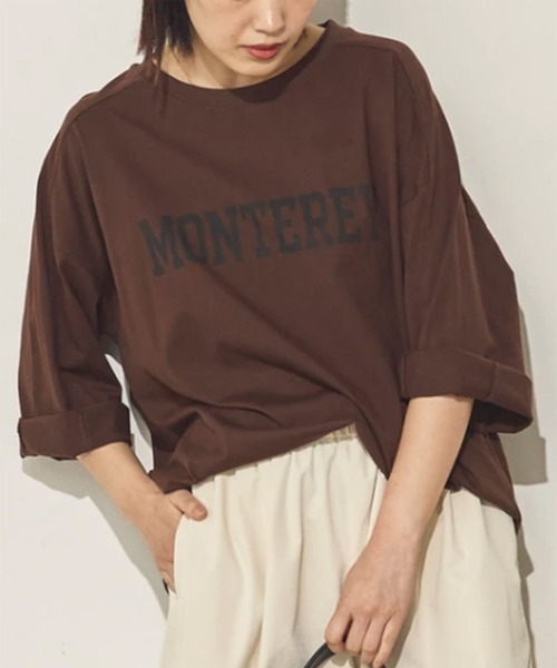 SETUP7（セットアップセブン）の「【SETUP7】バイオポリウォッシュラグランハーフスリーブTシャツ SPD（Tシャツ/カットソー・レディース・ブラック/ブラウン/ベージュ/チャコールグレー/ホワイト・FREE）」の16枚目の写真