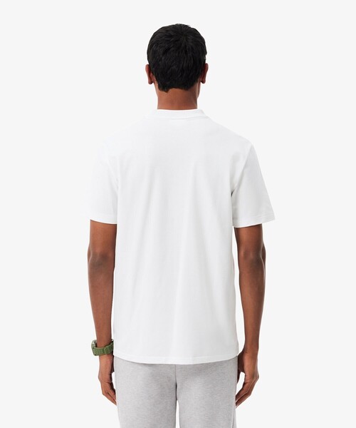 LACOSTE(ラコステ)の「ジャカードブランドネームネック鹿の子Tシャツ(Tシャツ/カットソー・メンズ・ブラック/ホワイト/ライトブルー・2/3/4/5)」の6枚目の写真