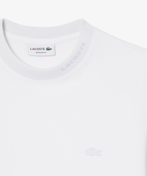 LACOSTE(ラコステ)の「ジャカードブランドネームネック鹿の子Tシャツ(Tシャツ/カットソー・メンズ・ブラック/ホワイト/ライトブルー・2/3/4/5)」の8枚目の写真