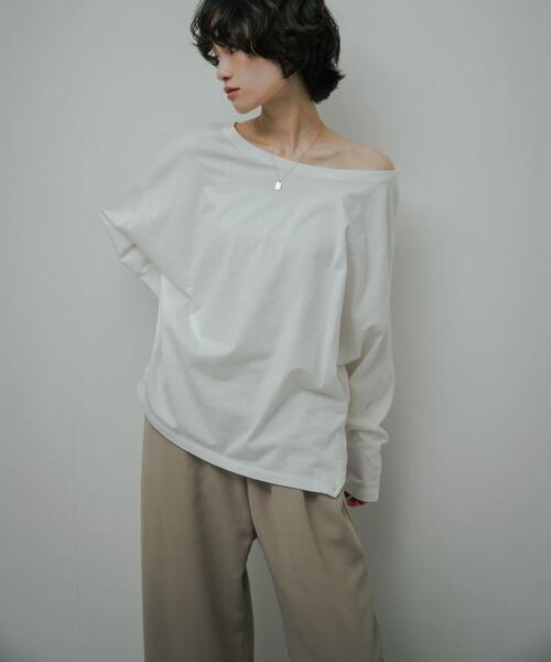 URBAN RESEARCH DOORS(アーバンリサーチドアーズ)の「Soft Cotton Loose Long-Sleeve T-shirts(Tシャツ/カットソー・レディース・オフホワイト/ブラック・FREE)」の8枚目の写真