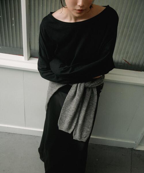 URBAN RESEARCH DOORS(アーバンリサーチドアーズ)の「Soft Cotton Loose Long-Sleeve T-shirts(Tシャツ/カットソー・レディース・オフホワイト/ブラック・FREE)」の13枚目の写真