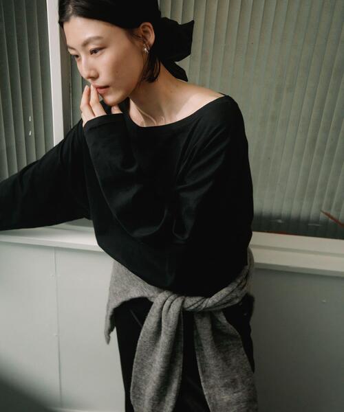 URBAN RESEARCH DOORS(アーバンリサーチドアーズ)の「Soft Cotton Loose Long-Sleeve T-shirts(Tシャツ/カットソー・レディース・オフホワイト/ブラック・FREE)」の15枚目の写真