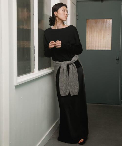 URBAN RESEARCH DOORS(アーバンリサーチドアーズ)の「Soft Cotton Loose Long-Sleeve T-shirts(Tシャツ/カットソー・レディース・オフホワイト/ブラック・FREE)」の18枚目の写真
