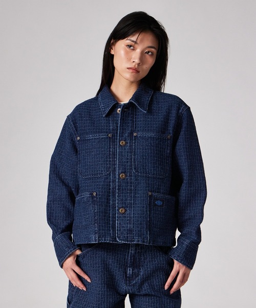 Dickies(ディッキーズ)の「ウィメンズ Dickies(R)× PS Paul Smith インディゴ カバーオール / 265911 DC001W(ブルゾン・レディース・インディゴブルー・X-SMALL)」の2枚目の写真