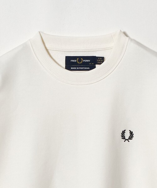 FRED PERRY(フレッドペリー)の「【別注】<FRED PERRY>クルーネック ショート スウェット(スウェット・レディース・オフホワイト/ネイビー・FREE)」の10枚目の写真