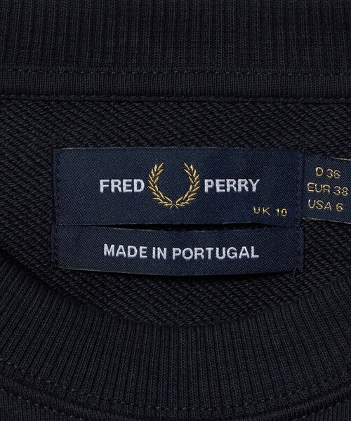FRED PERRY(フレッドペリー)の「【別注】<FRED PERRY>クルーネック ショート スウェット(スウェット・レディース・オフホワイト/ネイビー・FREE)」の13枚目の写真