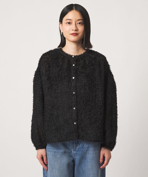 A DAY IN THE LIFE UNITED ARROWS（アデイインザライフユナイテッドアローズ）の「カットジャガード メタルボタンブラウス 2WAY ＜A DAY IN THE LIFE＞（シャツ/ブラウス・レディース・ダークグリーン/ブラック/オフホワイト・FREE）」の7枚目の写真
