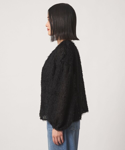 A DAY IN THE LIFE UNITED ARROWS（アデイインザライフユナイテッドアローズ）の「カットジャガード メタルボタンブラウス 2WAY ＜A DAY IN THE LIFE＞（シャツ/ブラウス・レディース・ダークグリーン/ブラック/オフホワイト・FREE）」の8枚目の写真