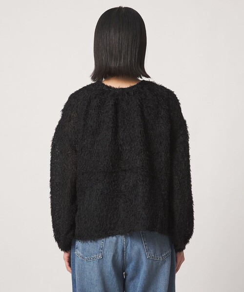 A DAY IN THE LIFE UNITED ARROWS（アデイインザライフユナイテッドアローズ）の「カットジャガード メタルボタンブラウス 2WAY ＜A DAY IN THE LIFE＞（シャツ/ブラウス・レディース・ダークグリーン/ブラック/オフホワイト・FREE）」の9枚目の写真