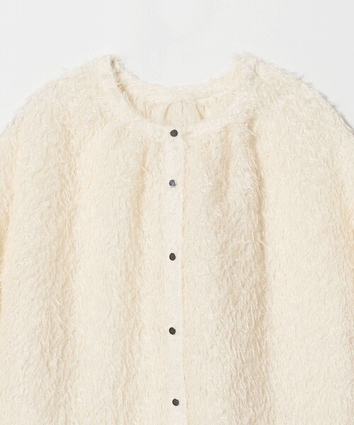 A DAY IN THE LIFE UNITED ARROWS（アデイインザライフユナイテッドアローズ）の「カットジャガード メタルボタンブラウス 2WAY ＜A DAY IN THE LIFE＞（シャツ/ブラウス・レディース・ダークグリーン/ブラック/オフホワイト・FREE）」の16枚目の写真