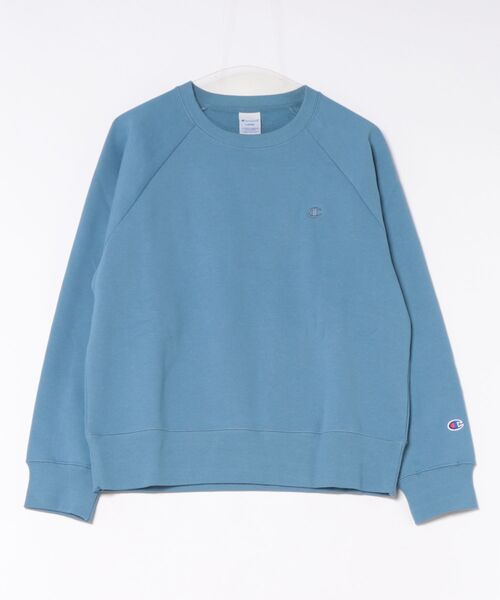 Champion(チャンピオン)の「champion(チャンピオン)ワンポイントロゴ刺繍 ラグランスリーブ スウェットトレーナー(裏起毛)(スウェット・レディース・ブルー系1/グレー/ホワイト系その他・M/L)」の3枚目の写真