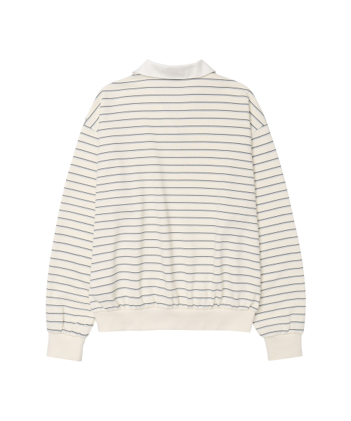 AMESWORLDWIDE(アメスワールドワイド)の「V NECK COLLAR STRIPE SWEATSHIRT IVORY(スウェット・レディース・その他・FREE)」の6枚目の写真