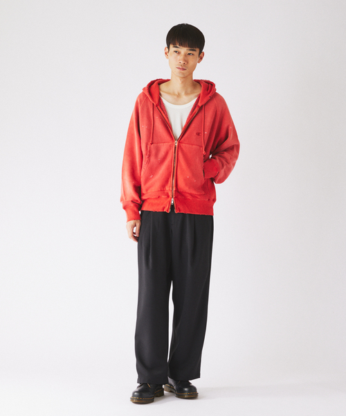 Champion(チャンピオン)の「CHAMPION / チャンピオン 別注 R/W オーバーダイ ジップパーカー(パーカー・メンズ・Red/カーキ/ブラック・MEDIUM/LARGE)」の7枚目の写真