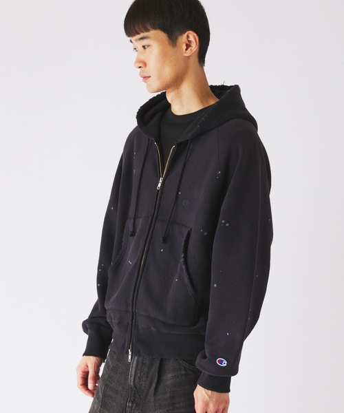 Champion(チャンピオン)の「CHAMPION / チャンピオン 別注 R/W オーバーダイ ジップパーカー(パーカー・メンズ・Red/カーキ/ブラック・MEDIUM/LARGE)」の9枚目の写真