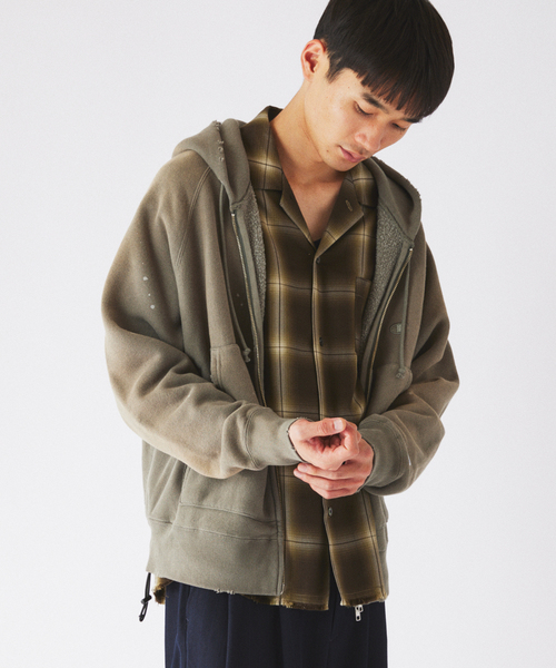 Champion(チャンピオン)の「CHAMPION / チャンピオン 別注 R/W オーバーダイ ジップパーカー(パーカー・メンズ・Red/カーキ/ブラック・MEDIUM/LARGE)」の12枚目の写真